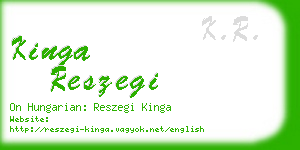 kinga reszegi business card